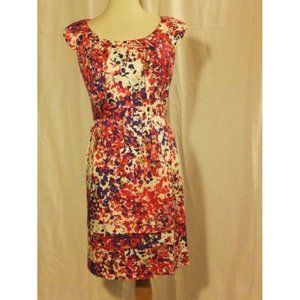 Max & Cleo Floral Cotton Scoop Neck Dress 8 NEW